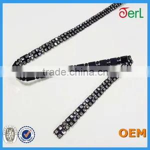 High Quality Bling Plastic Base Rhinestone Trim Jeweled Trims for Garments thumbnail-2