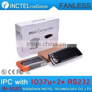 Wireless Mini Computer Mini Industrial PC With 2 COM Intel Celeron 1037U Processor thumbnail-5