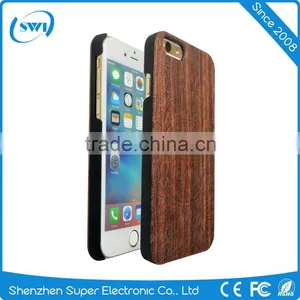 Luxury Hard Wooden Laser Logo Protective Phone Case Cover For Apple IPhone 6 6s Plus thumbnail-2