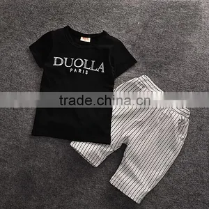 Custom Fashion Kids Boys Summer Clothes Set Infant Baby Clothes thumbnail-1