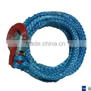 7mm x 7mtrs UHMWPE Synthetic Winch Rope With Stainless Steel Snap Hook thumbnail-1