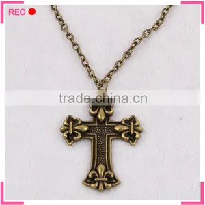 Meaningful Pendant Necklace Antique Copper, Religious Cross Necklace thumbnail-1