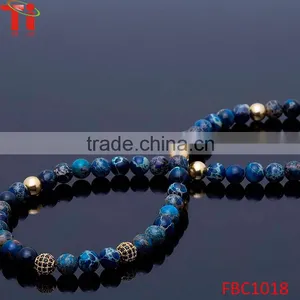 Hot-sale Bead Jewelry With Lapis Lazuli Glass Bead Bracelet thumbnail-4