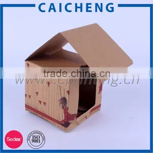 Recycled Brown Kraft Folding Paper Box With Window thumbnail-1