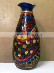 Egyptian Colored Hand Blown Recycled Glass Vases thumbnail-1