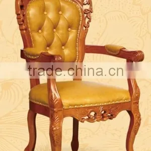 SJ-9203-F-12 Brown Resin PU Leather Chair With Arms thumbnail-1