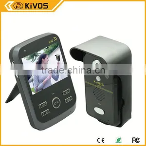 2.4Ghz 300meter Kivos Kdb300 Handsfree Color Video Door Phone With Pir Auto-detection Recording thumbnail-1