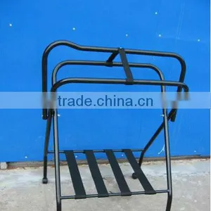 Floor-type Folding Saddle Rack With Black Nylon Straps thumbnail-1