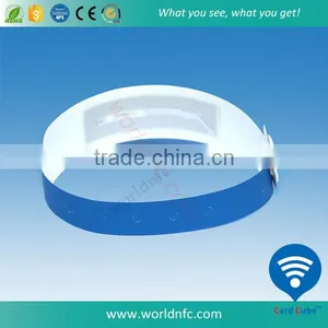 One-time Use Paper F08 Compatible 1K Chip RFID Wristband thumbnail-2