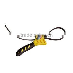 Yellow Oil Filter Adjustable Strap Rubber Ratchet Wrench thumbnail-1