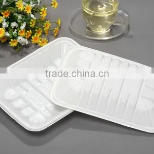 White Rectangle Disposable Plastic Food/fruit Frozen Packing Tray thumbnail-3
