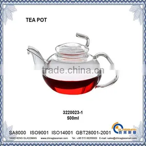 Hot Sale Fancy Borosilicate Glass Tea Pot TP023 thumbnail-1
