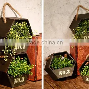 2016 High Quality Wall Hanging Houseware Decoration Wooden Flower Pot thumbnail-4