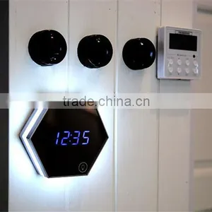 Mirror Alarm Clock Multi Function Image Digital Alarm Clock Thermometer Alarm Clock LED Mirror Nightlight Clock thumbnail-4