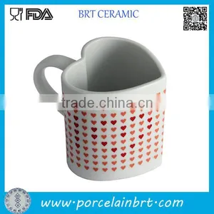 Heart Shape Heat Sensitive Ceramic Coffee Mug thumbnail-1