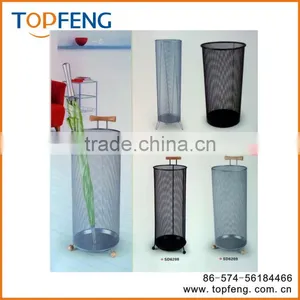 Mesh Iron Waste Bin With Handle & Umbrella Barrel thumbnail-1