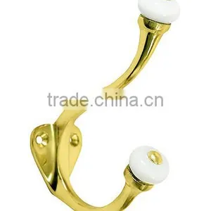 Embossed Designer Brass Coat Hooks thumbnail-5