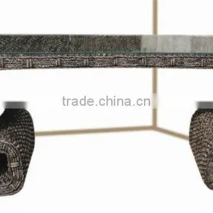 3 Pcs Chat Table Set/water Hyacinth Rattan Relegant Chat Table Set 2012 thumbnail-1