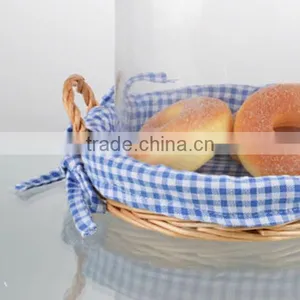Wholesale Glass Cake Dome Set Glass Cover With Wicker Base thumbnail-2