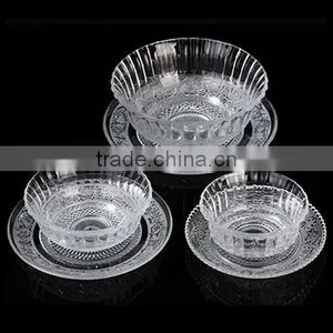 Round Cheap Glass Dinner Set Glass Bowl and Glass Plate for Feast Wedding thumbnail-6
