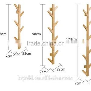 New Design Solid Beech Wood Wall Amounted Coat Rack Tree Shape thumbnail-4
