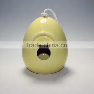 Ceramic Egg Shape Bird House thumbnail-2