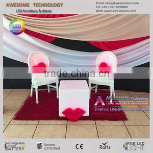 Dubai Wood Led Furniture for White Wedding (CH004) thumbnail-1