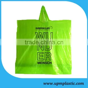 One Time Use Disposable Printed Plastic Rain Poncho thumbnail-1
