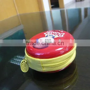 Zippered Mini Round Tin Case, Round Zipper Case thumbnail-1