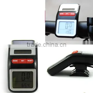 2016 Popular Solar Power Bicycle Computer Bike Cycling LCD Digital Speedometer Odometer thumbnail-1