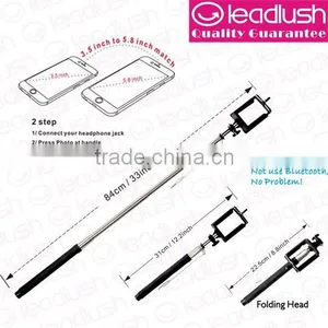 Wired Selfie Stick, Monopod With Folding Header thumbnail-1