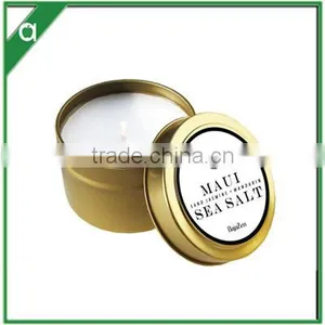 Small Luxury Travel Scented Candle in Gold Tone Tin thumbnail-1