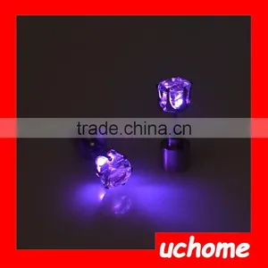 UCHOME Unisex Glowing Ear Stud Novelty Gifts Lot Flash LED Glowing Light Up Change Colour Earrings Studs Dance Party Gift thumbnail-1
