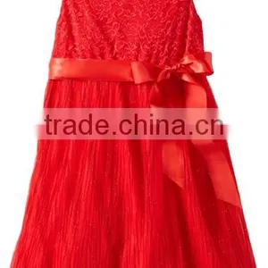 New Arrival Kids Lace Dress With Belt, Lace Dress Patterns For Girls thumbnail-1