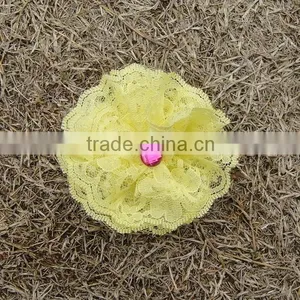 2015 Exquisite Workmanship Non-fading Wholesale Fancy Chiffon Lace Flowers thumbnail-3