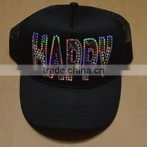 Wholesale Cheaper Custom Letter and Words Rhinestone Heat Transfer ,bling Crystal ,nailhead, Rhinestuds for Cap thumbnail-5