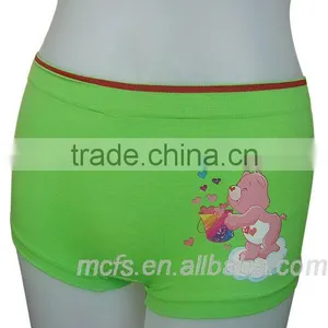 Green Cartoon Printing Women Boxers Underwear Seamless Ladie's Boxer Shorts Panty thumbnail-1