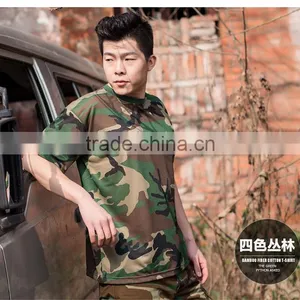 2016 Wholesale Men Camouflage Dryfit Breathable T-shirt Men Army Tactical Combat T Shirt Military Sport Camo Camp Mens T Shirts thumbnail-4