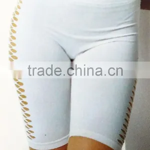 Sexy Seamless Mature Women Mesh Side Panels Legging thumbnail-1