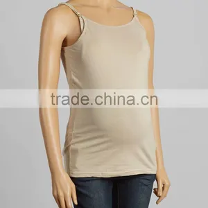 Hot Sale Maternity Tops With Nude Maternity Camisole T-Shirt Soft Sleeveless Women Clothes WT80817-64 thumbnail-1