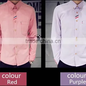 Decorated Pocket High Quality Oxford Shirts Autumn Shirts for Man Casual Shirts thumbnail-4