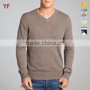 New Design V-neck Knitting Patterns Men Sweater Cashmere Sweater thumbnail-1