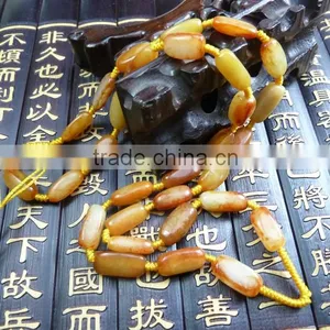 Jewels Jade Hetian Jade Necklace Hetian Jade Seed Makings Red-skinned Handmade Seed Makings Necklace Sings of Original Rock thumbnail-2