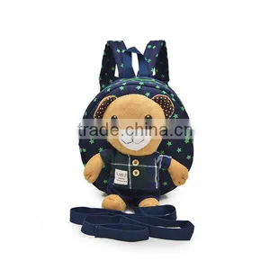 Cartoon Plush Children Girl School Bag With Safe Harness thumbnail-6