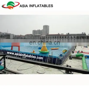 China Made Metal Frame Pool Swimming Pool/ Portable Rectangle Frame Swimming Pool For Amusement thumbnail-2