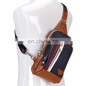 China Making Hot Selling Waterproof Men Leather Sling Bag thumbnail-6