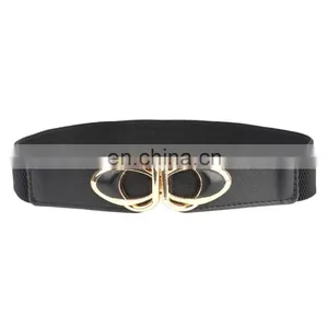 Grace Karin Women Ladies Girls Metal 1.5" Bow-Knot Buckle Stretchy Elastic Waist Belt Waistband CL010485 thumbnail-2