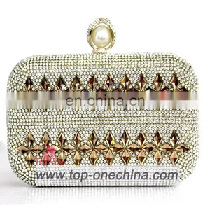 Crystal Clucth Evening Bag Matching Shoes With Stone Evening Clutch Bag for Women Gold Crystal Clutch Bag thumbnail-1