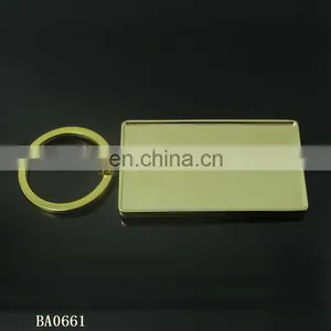 Cheap Custom Epoxy Sticker Logo Rectangle Blank Alloy Keychain thumbnail-1