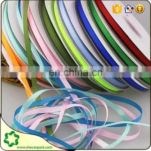 SHECAN Polyester Plain Different Color Size 6mm Wide 'grosgrain Ribbon for Gift thumbnail-2